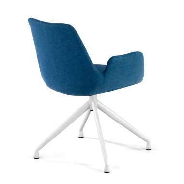 chaise de conference blanc bleu pivotante tissu accoudoirs rembourres 5