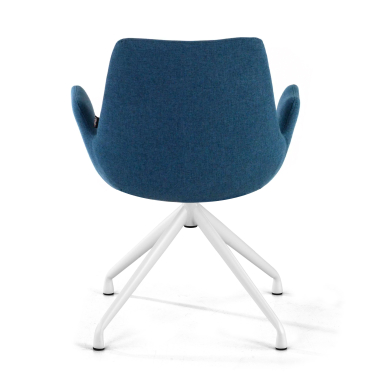 chaise de conference blanc bleu pivotante tissu accoudoirs rembourres 6