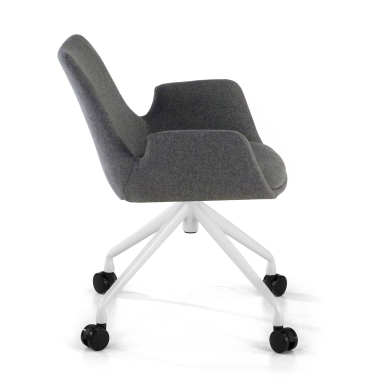 chaise de conference blanc anthracite giratoire avec roulettes tissu accoudoirs rembourres 4