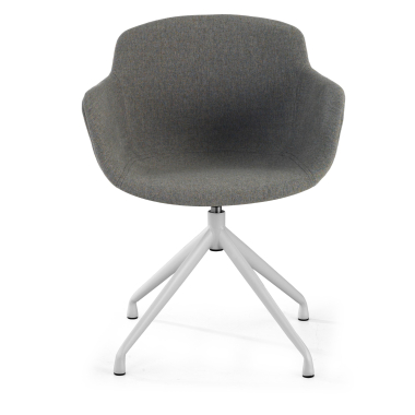 chaise de conference blanc anthracite base pyramide tissu accoudoirs rembourres 2