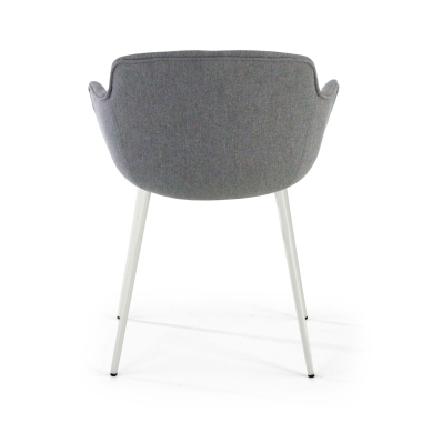 chaise de conference blanc anthracite 4 pattes tissu accoudoirs rembourres 5