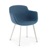 Chaise Visiteur Laure, Structure métallique, en tissu