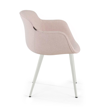 chaise de conference blanc beige 4 pattes tissu accoudoirs rembourres 3