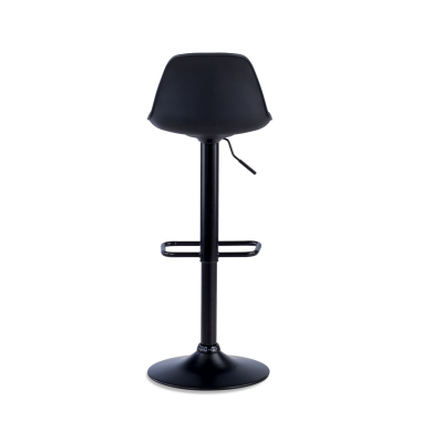 tabouret de bar noir tabouret pietement luge en metal simil cuir sans accoudoirs 6