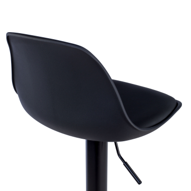 tabouret de bar noir tabouret pietement luge en metal simil cuir sans accoudoirs 9