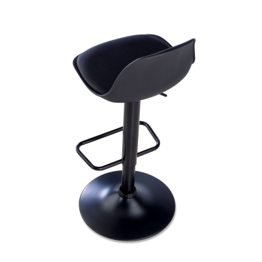tabouret de bar noir tabouret pietement luge en metal simil cuir sans accoudoirs 10