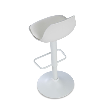 tabouret de bar blanc tabouret pietement luge en metal simil cuir sans accoudoirs 9