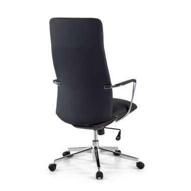 fauteuil de bureau noir dossier haut simil cuir accoudoirs fixes 5