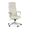 Fauteuil de Bureau Belfast, accoudoirs aluminium, éco-cuir