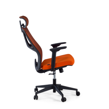 chaise ergonomique orange quick maille accoudoirs reglables 3d soutien lombaire appui tete 5