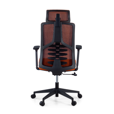 chaise ergonomique orange quick maille accoudoirs reglables 3d soutien lombaire appui tete 7