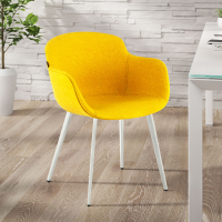 Chaise Visiteur Laure, Structure métallique, en tissu