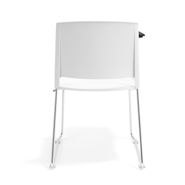 chaise avec tablette blanc avec une palette d ecriture tissu sans accoudoirs 4