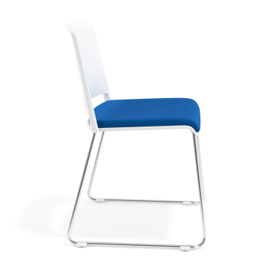 chaise de conference blanc bleu sans bras tapissee tissu sans accoudoirs 4
