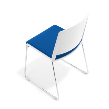 chaise de conference blanc bleu sans bras tapissee tissu sans accoudoirs 7
