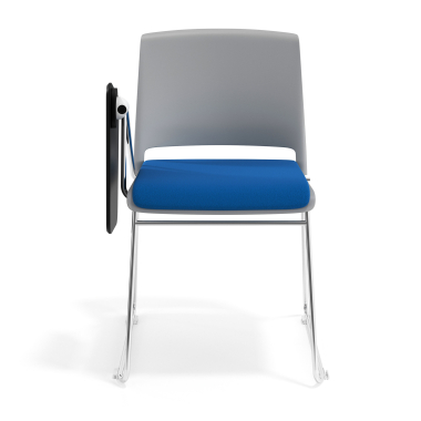 chaise avec tablette gris bleu avec une ecritoire rembourree tissu sans accoudoirs 6