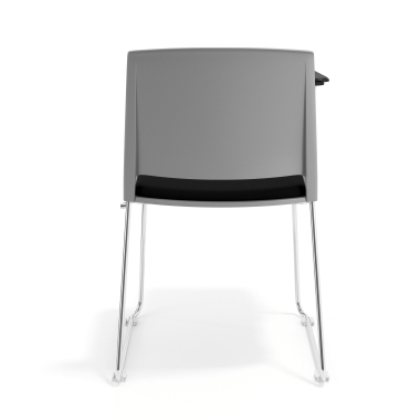 chaise avec tablette gris noir avec une ecritoire rembourree tissu sans accoudoirs 4