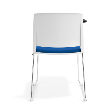chaise avec tablette blanc bleu avec une ecritoire rembourree tissu sans accoudoirs 4