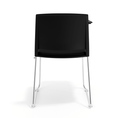 chaise avec tablette noir noir avec une ecritoire rembourree tissu sans accoudoirs 4