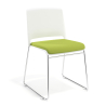 Chaise de Conférence Hest, structure avec patins, empilable, chromée