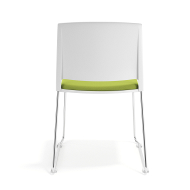chaise de conference blanc vert sans bras tapissee tissu sans accoudoirs 4