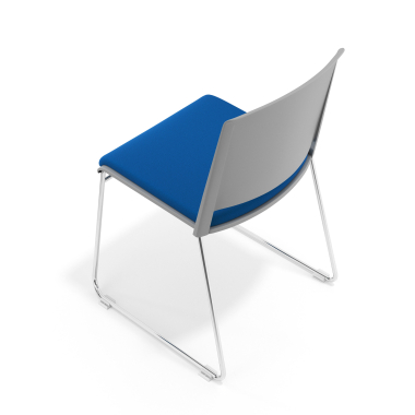 chaise de conference gris bleu sans bras tapissee tissu sans accoudoirs 7