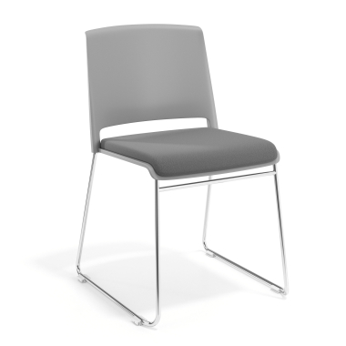 chaise de conference gris gris sans bras tapissee tissu sans accoudoirs 1