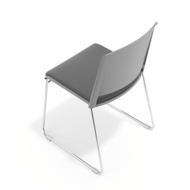 chaise de conference gris gris sans bras tapissee tissu sans accoudoirs 7
