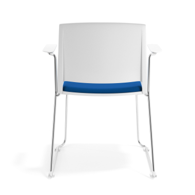 chaise de conference blanc bleu avec bras tapisse tissu sans accoudoirs 4