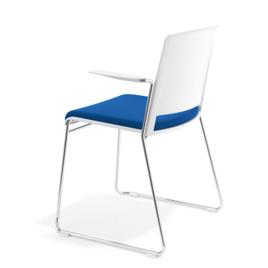 chaise de conference blanc bleu avec bras tapisse tissu sans accoudoirs 5