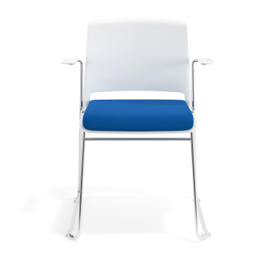 chaise de conference blanc bleu avec bras tapisse tissu sans accoudoirs 6