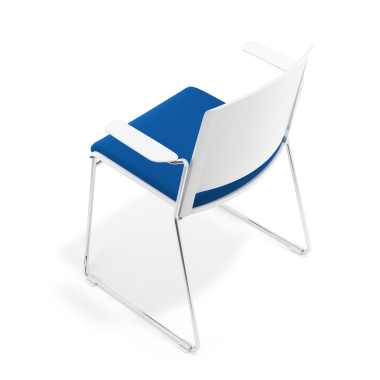 chaise de conference blanc bleu avec bras tapisse tissu sans accoudoirs 7