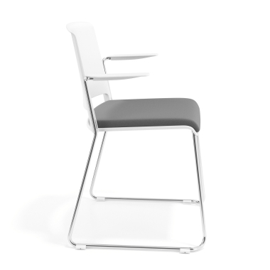 chaise de conference blanc gris avec bras tapisse tissu sans accoudoirs 3