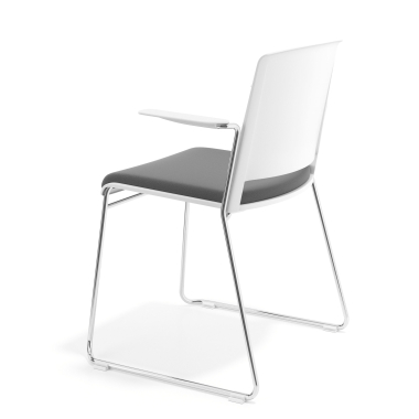 chaise de conference blanc gris avec bras tapisse tissu sans accoudoirs 5