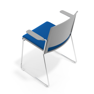 chaise de conference gris bleu avec bras tapisse tissu sans accoudoirs 7