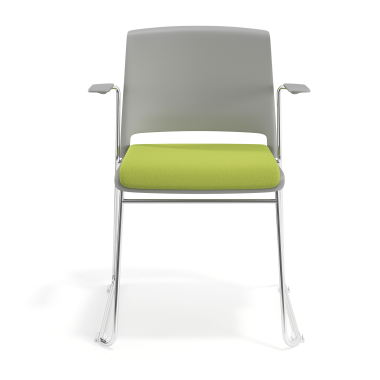 chaise de conference gris vert avec bras tapisse tissu sans accoudoirs 6