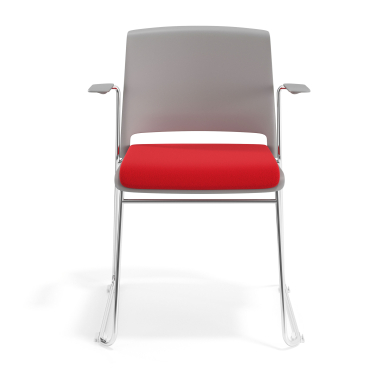 chaise de conference gris rouge avec bras tapisse tissu sans accoudoirs 6
