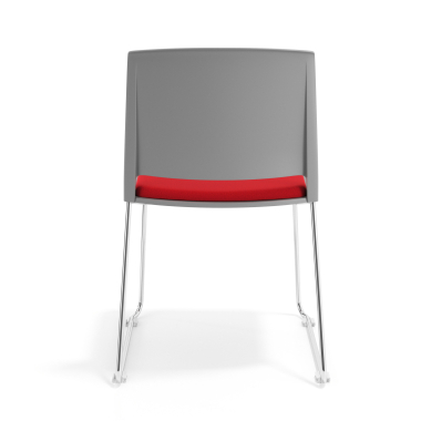 chaise de conference gris rouge sans bras tapissee tissu sans accoudoirs 4