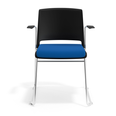 chaise de conference noir bleu avec bras tapisse tissu sans accoudoirs 6