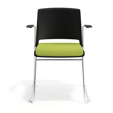 chaise de conference noir vert avec bras tapisse tissu sans accoudoirs 6