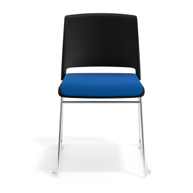 chaise de conference noir bleu sans bras tapissee tissu sans accoudoirs 6