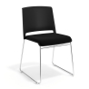Chaise de Conférence Hest, structure avec patins, empilable, chromée