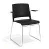 Chaise de Conférence Hest, structure avec patins, empilable, chromée