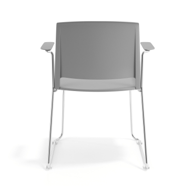 chaise de conference gris avec des bras tissu accoudoirs fixes 4