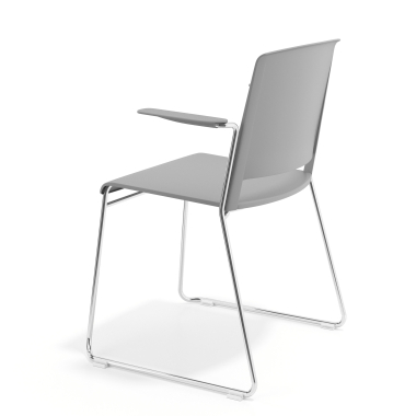 chaise de conference gris avec des bras tissu accoudoirs fixes 5