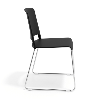 chaise de conference noir sans bras tissu sans accoudoirs 3