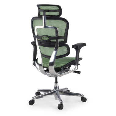 chaise ergonomique vert structure noire rouge maille accoudoirs reglables 5d appui tete 6