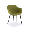 Chaise Visiteur Laure, Structure métallique, en tissu