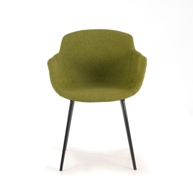 chaise de conference noir vert 4 pattes tissu accoudoirs rembourres 3