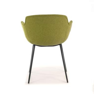 chaise de conference noir vert 4 pattes tissu accoudoirs rembourres 4
